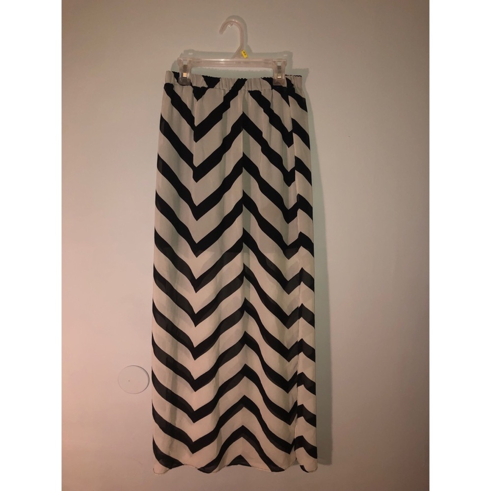 Black and White Maxi Skirt